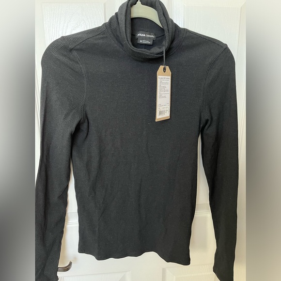 PrAna Foundation Rib Turtleneck Black NWT Size M. Prana. - Picture 3 of 4